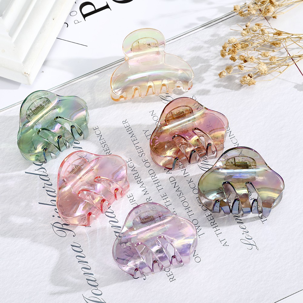 Transparent Laser Hair Clip Fashion Hair Accessories Durable Ponytail ...