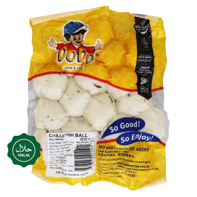 DoDo Cooked Chilli Fish Ball (L) - Chilled 450G Halal | Shopee Singapore