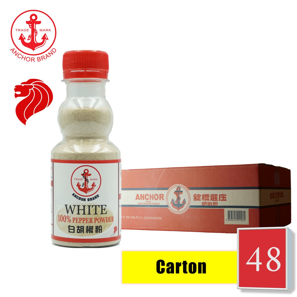 [Carton of 48] Anchor 100% Pure White Pepper Powder 100g