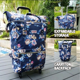 Resizeable 360° 4-Wheel Trolley Bag / Backpack (SG Seller)