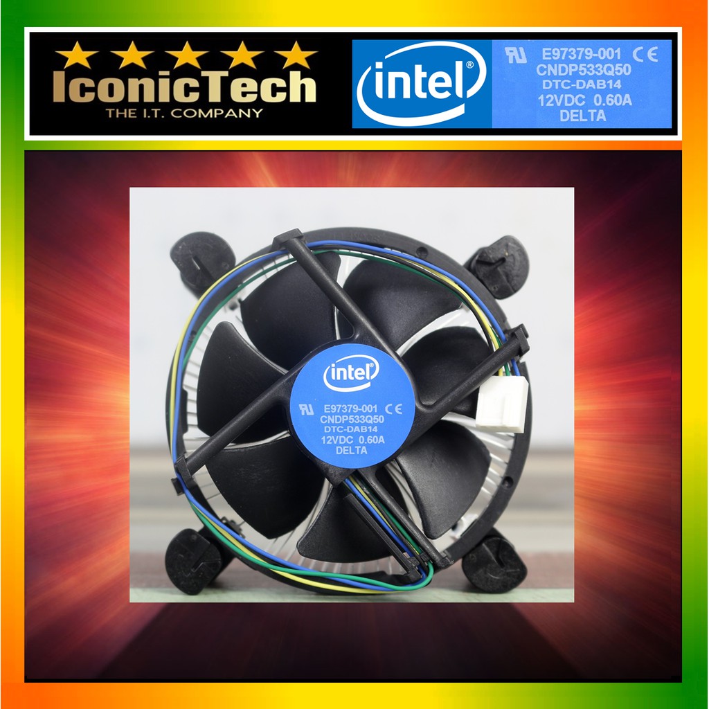 100% Authentic Genuine Brand New Intel CPU Fan for Socket LGA 1156 1155