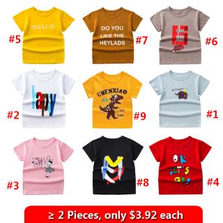 Boys Top 90cm 140cm Summer Kids Clothing Short Sleeve Cartoon Casual Baby T Shirts Shopee Singapore - roblox kids t shirts roblox character head kids boys girls t shirt tops tees 0 11years wish