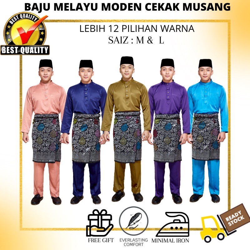 [Shop Malaysia] M-L : Baju Melayu Moden Cekak Musang.Baju Melayu Sepasang  Dewasa.Baju Melayu Moden Dewasa.Baju Melayu Sedondon AyahAnak.