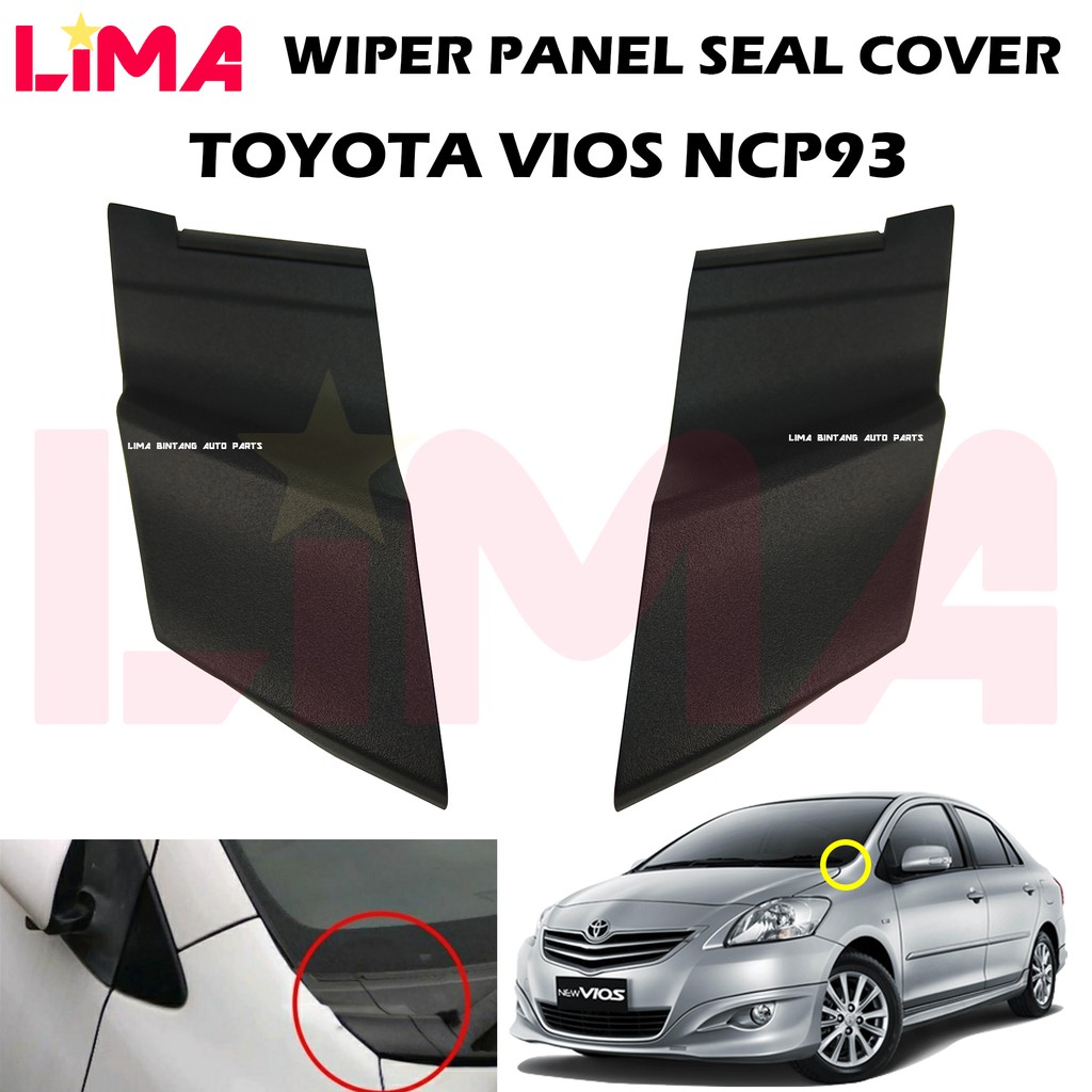 Toyota Vios Ncp93 Wiper Panel Seal Garnish Bonnet Hinge Cover Side Original Shopee Singapore