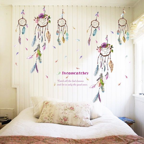 Shop Malaysia Dreamcatcher Feather Wind Chimes Wall Decoration Bilik Anak Perempuan Hiasan Shopee Singapore