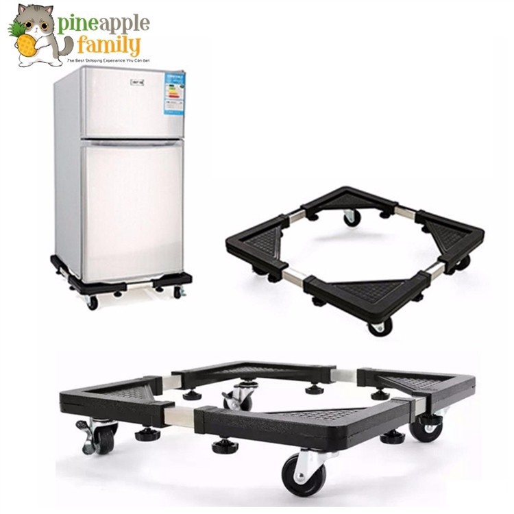 Universal Adjustable Stainless Steel Stand Trolley For Washing Machine Refri Shopee Singapore