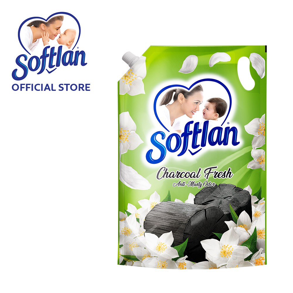 Softlan Anti Wrinkles Charcoal Cupboard Fresh (Green) Fabric Softener 1.4L Refill Shopee Singapore