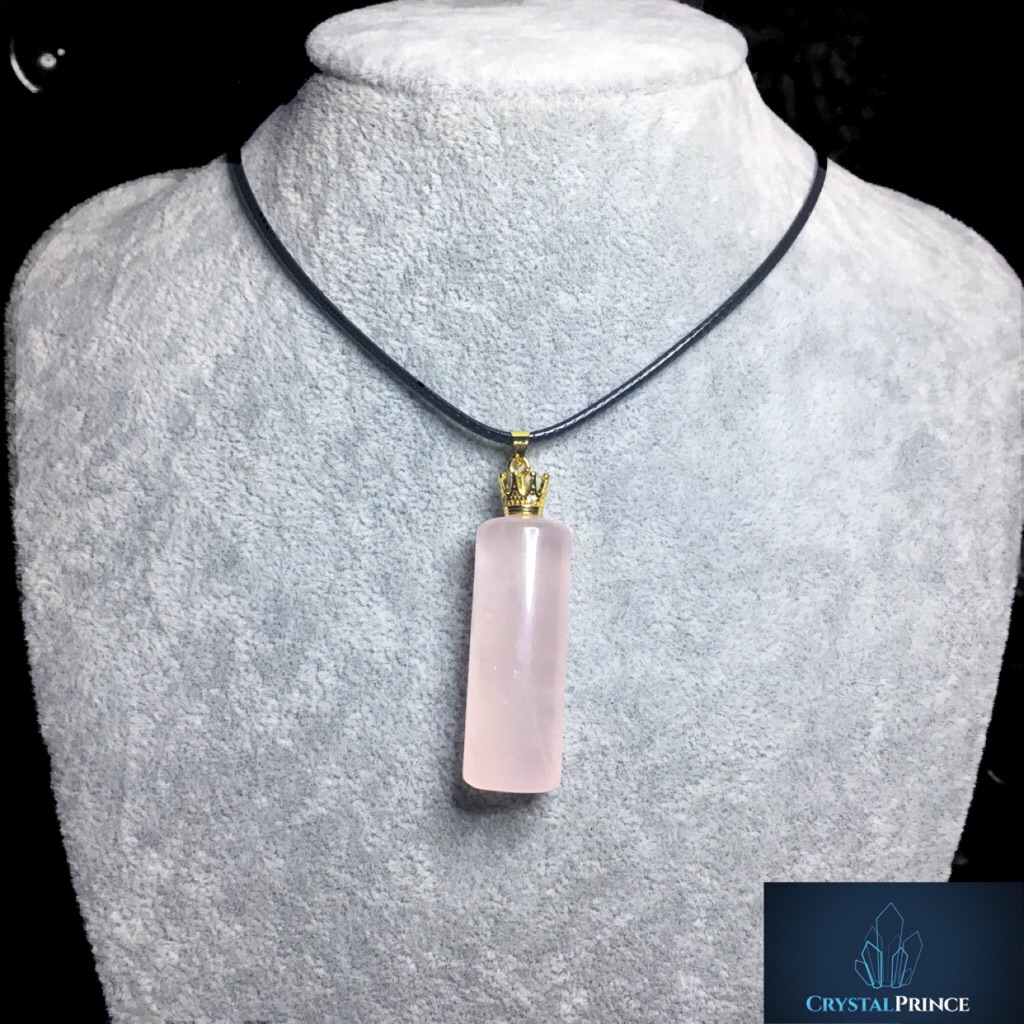 natural rose quartz pendant