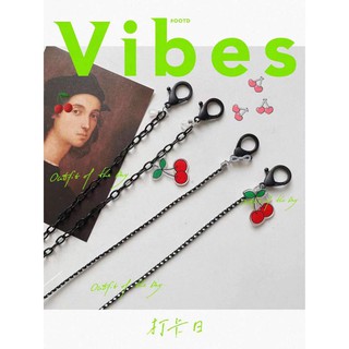 Image of Limited time sale new simple casual personality cherry lanyard mask chain glasses chain mask belt
