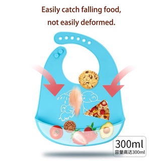 【SG hstvBB】Baby food catcher Food Grade Silicone Adjustable Baby Bib Waterproof #2
