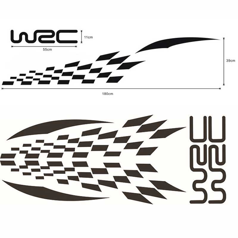 Car Door Stickers Full Stickers Vehicle Body Stickers Pull Decals Wrc Lattice