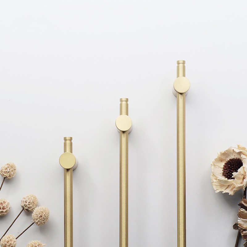European Style Long Gold Brass Cabinet Handles Wardrobe Kitchen Cupboard Pulls Drawer Knobs Door Furniture Hardware Shopee Singapore