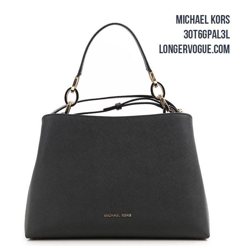 MICHAEL KORS MK Portia Large Saffiano Leather Shoulder OL Bag black  30T6GPAL3L Birthday Gift Idea | Shopee Singapore