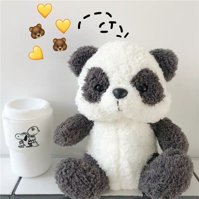 Panda Plush Doll 22cm Kawaii Stuffed Plush Toy Soft Plushie Lalafanfan ...