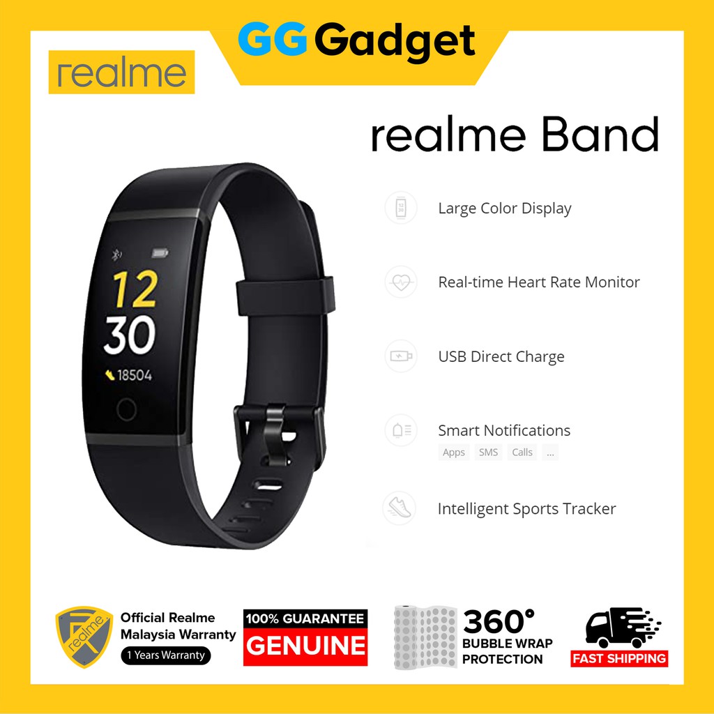 Ready Stock Realme Band Large Color Display Real Time Heart Rate Monitor 1 Years Warranty By Realme Malaysia Shopee Singapore