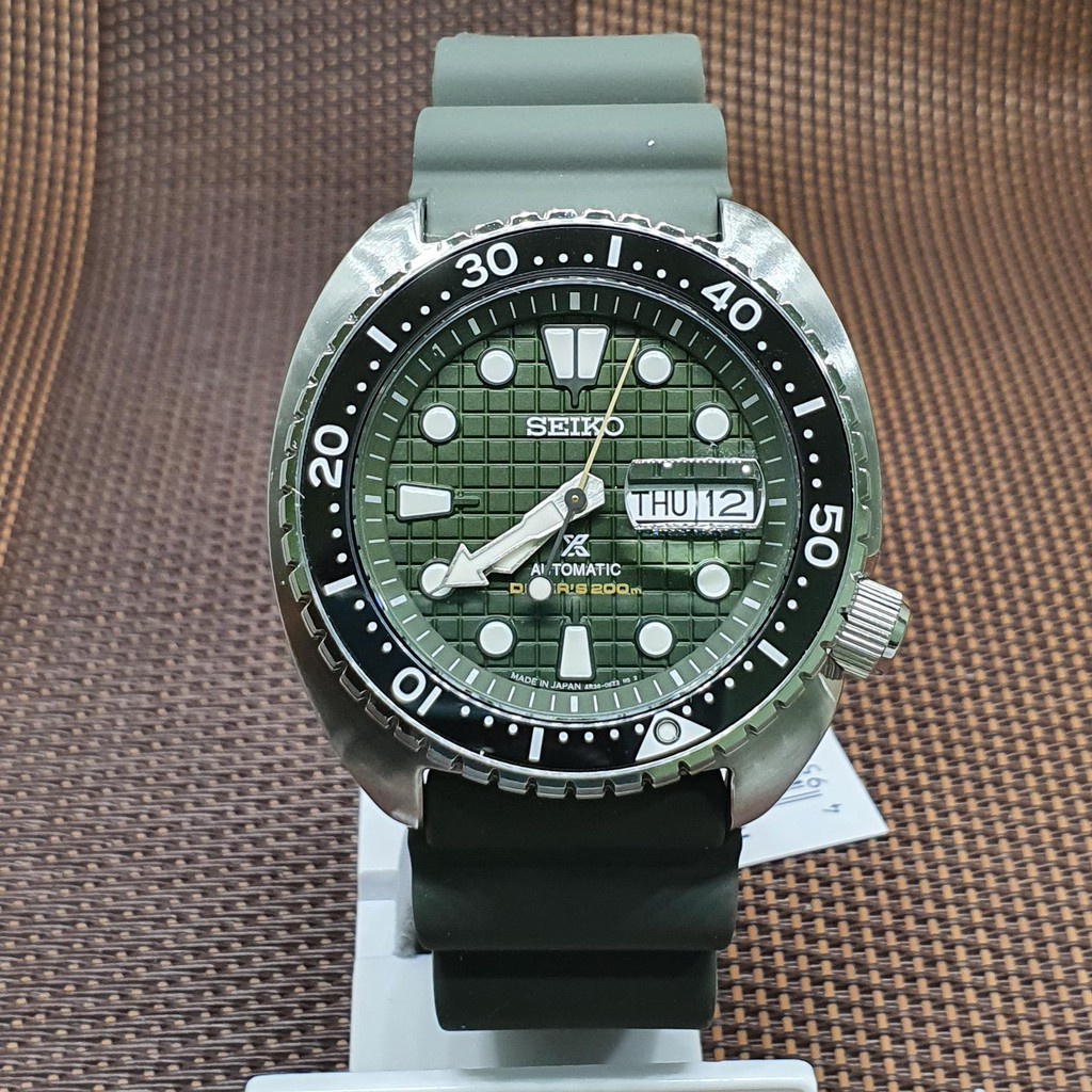 Original] Seiko SRPE05J1 Prospex Automatic King Turtle Green Silicone  Diver's Watch | Shopee Singapore