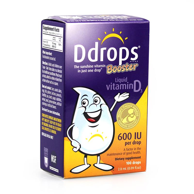 Ddrops Booster Liquid Vitamin D3 600IU 100 Drops 2.8ml | Shopee Singapore