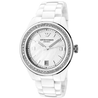 emporio armani watch women's white ceramic bracelet ar1426