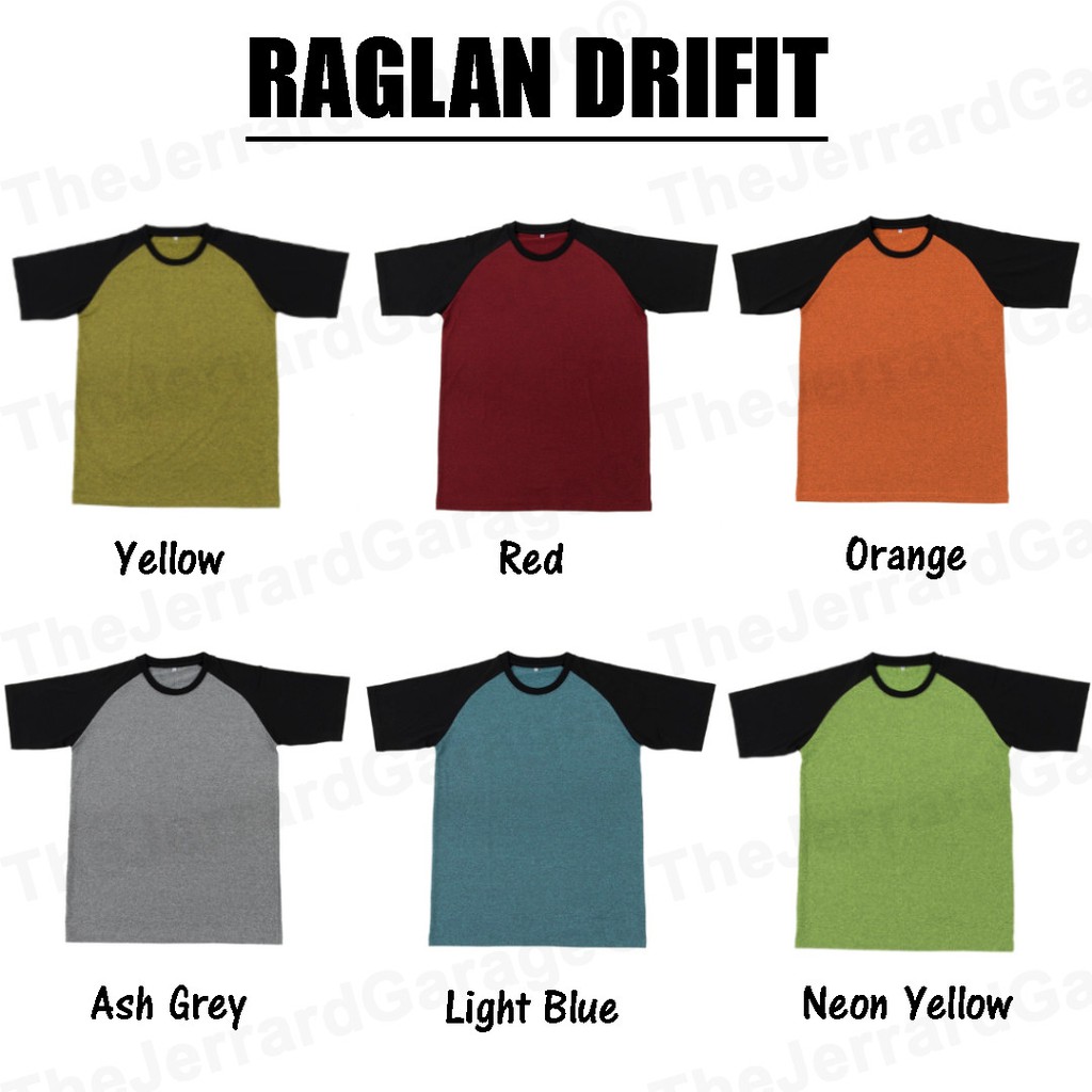 dri fit raglan shirts