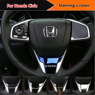 HONDA CIVIC FC FK 2016-2021 Steering Wheel Sequins Cover 10th New Civic Interior Decoration Modification Stainless Steel Patch