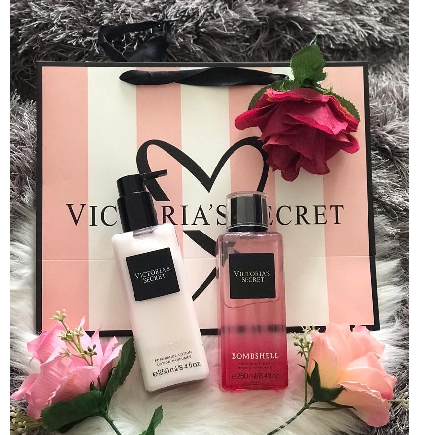 Ori Rejected Vs Bombshell Body Mist Lotion Free Vs Paper Bag Shopee Singapore