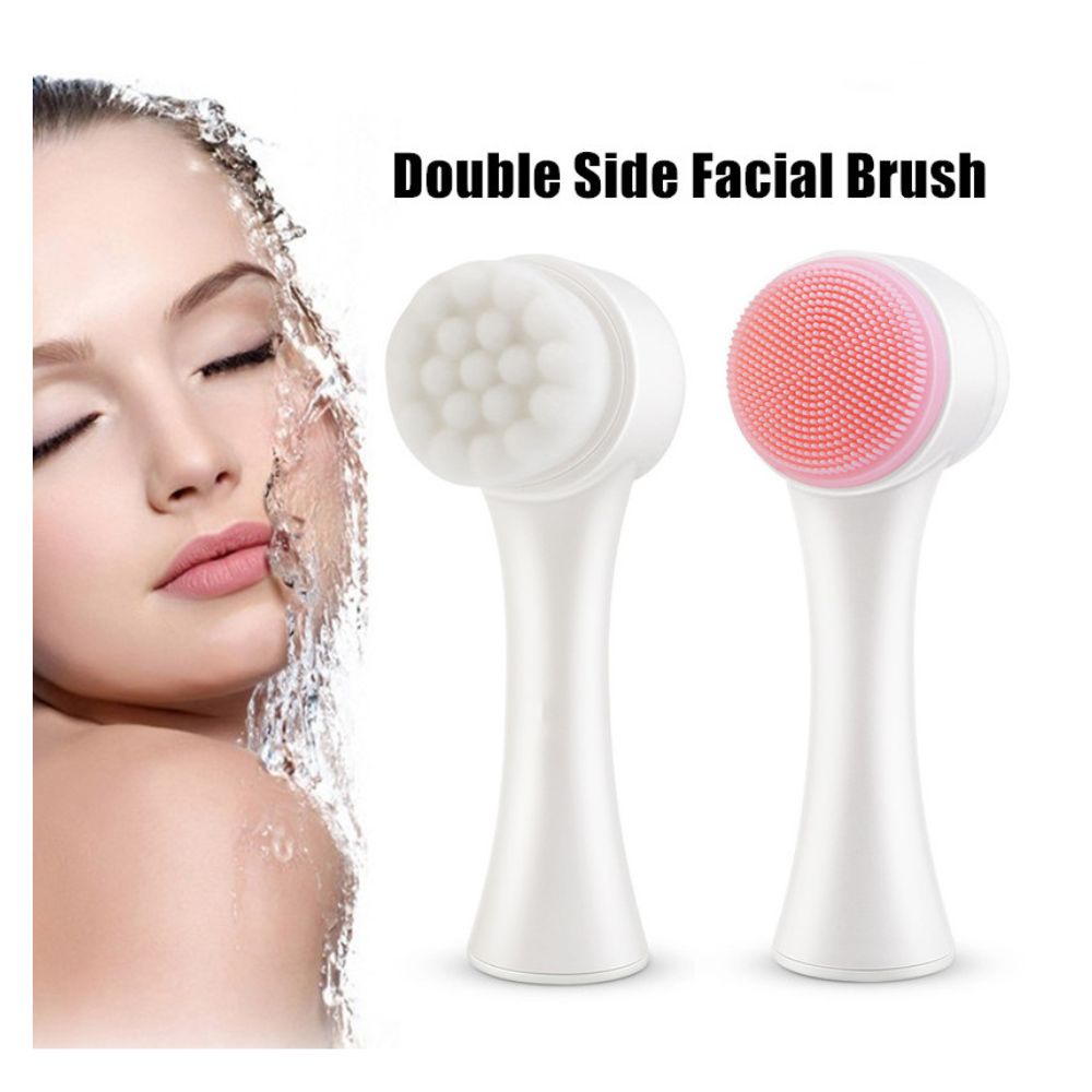 Portable Cleaning Exfoliating Blackhead 3D Double Side Silicone limpiador Massage Face Cleanser Brush