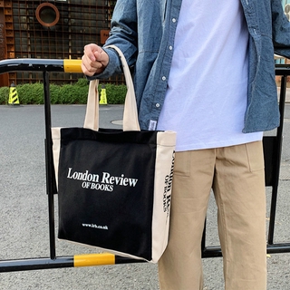 Ulzzang Korean Fashion Canvas Big Capacity Men Tote Bag Shoulder Bag Shopper Bag for Men Birthday Gift