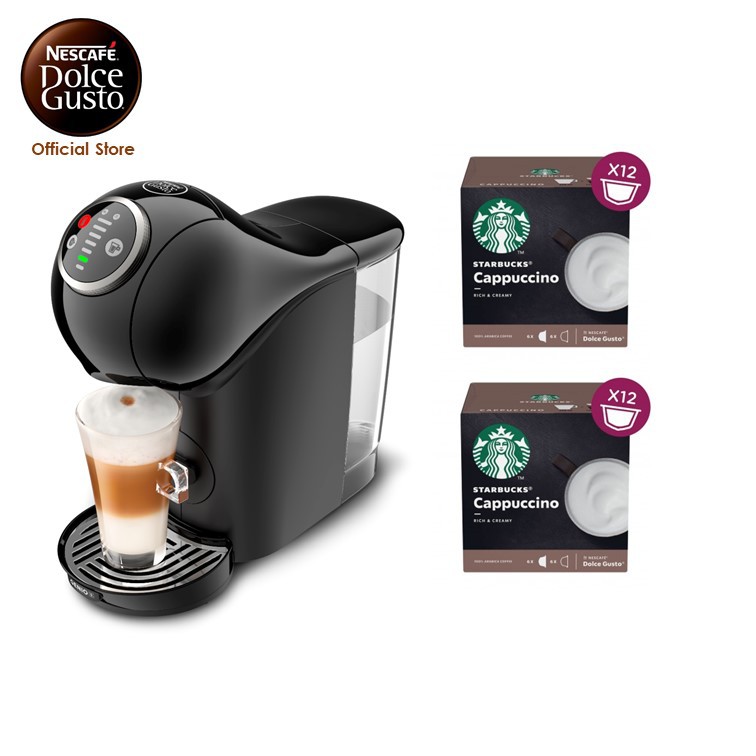 Nescafe Dolce Gusto Genio S Plus Automatic Coffee Machine With 2 Box Starbucks Capsules Black