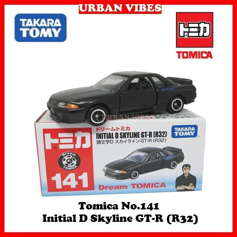 Tomica No 141 Dream Tomica Initial D Skyline Gt R R32 Black By Takara Tomy Nissan Skyline Shopee Singapore