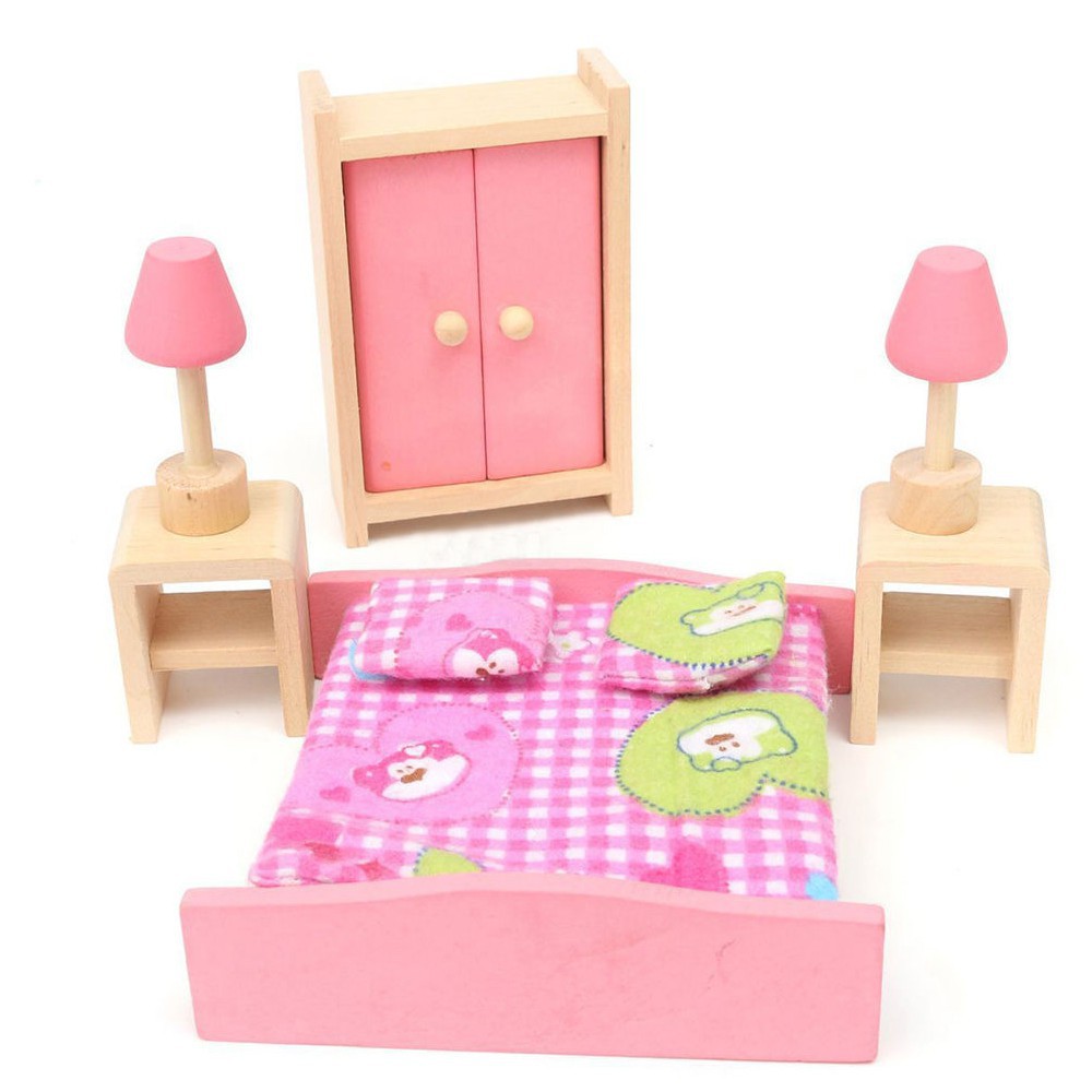 dolls house bedroom furniture set