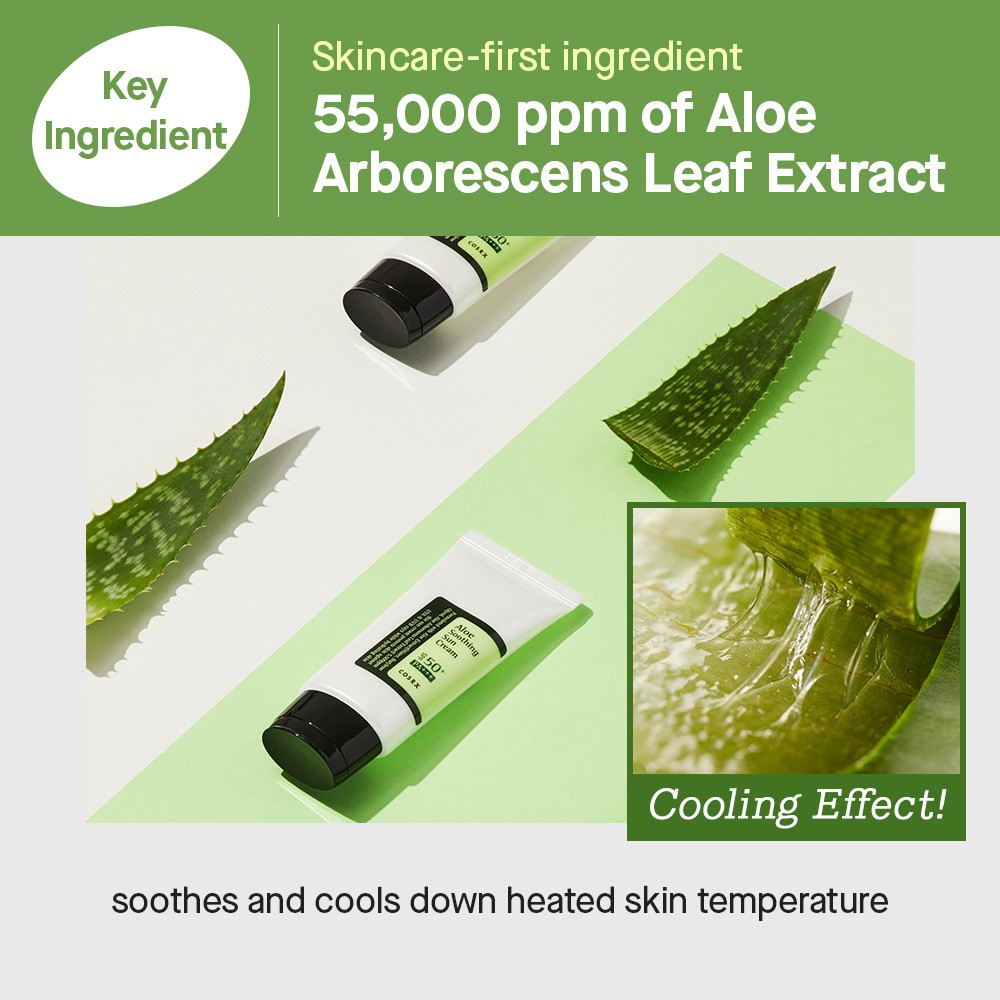 Image of [COSRX OFFICIAL] Aloe Soothing Sun Cream SPF 50 PA+++ 50ml, Aloe Extract 5,500ppm, Mild Hydrating Sunscreen #3