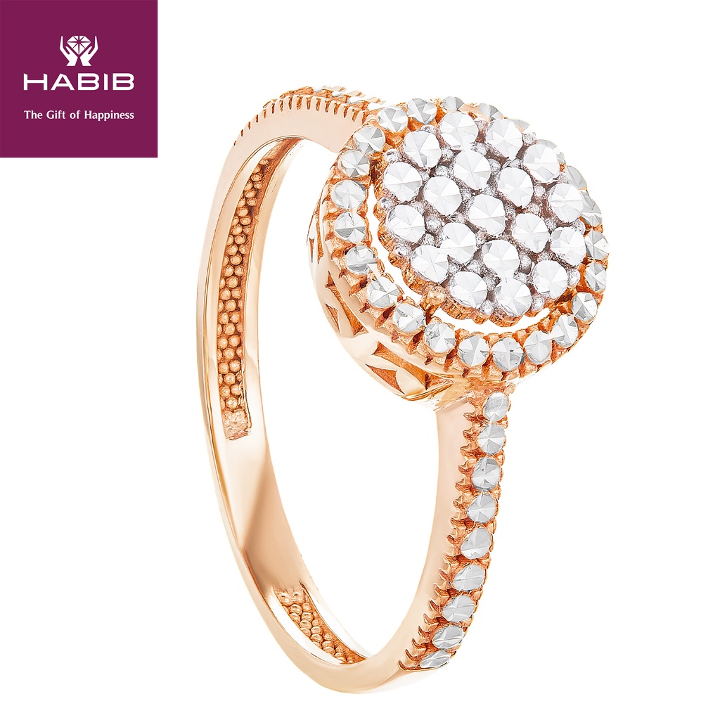 Habib Oro Italia Rebecca White And Rose Gold Ring 916 Gold 2 65g Shopee Singapore