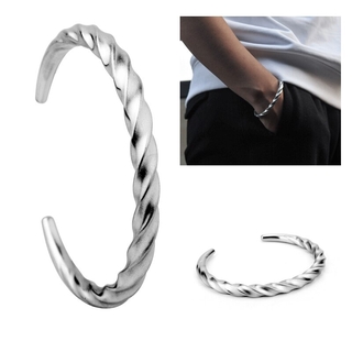 Hop Jewelry Men Simple Wristbands Bangle Titanium Stainless Steel Punk Bracelet