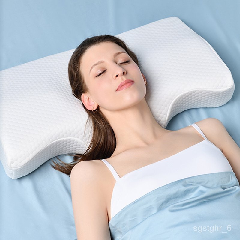 Memory Foam Pillow Neck Massage Neck Pillow Butterfly Pillow Sleeping X1G8