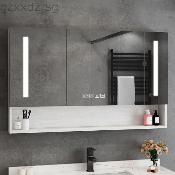 Smart Bathroom Mirror Cabinet With, Bathroom Wall Mirror With Shelves