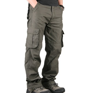Image of Men's Cargo Pant Casual Multi Pockets Casual Pants Straight Slacks Long Trousers