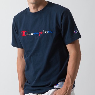 champion rainbow logo tee