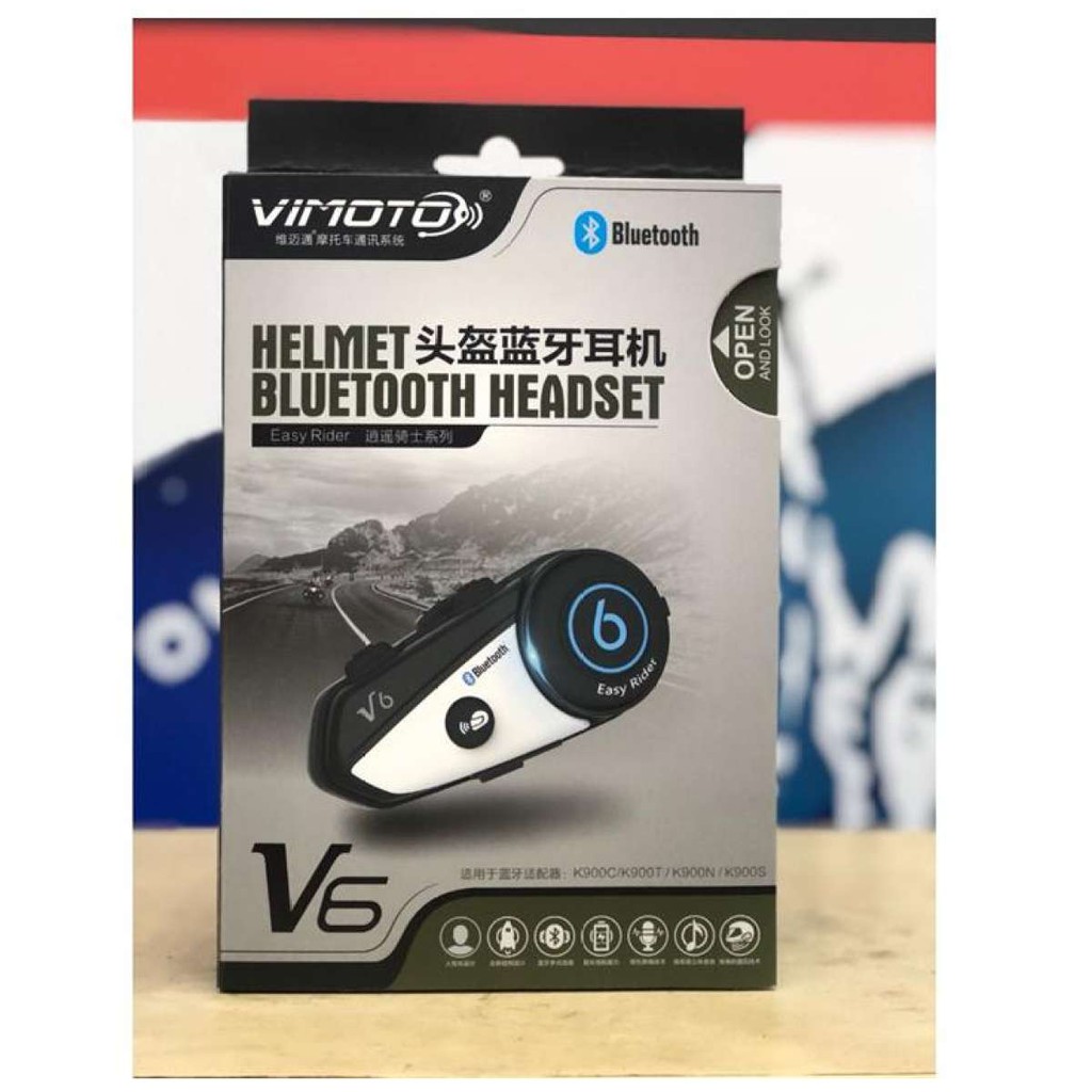 vimoto v6 helmet bluetooth headset