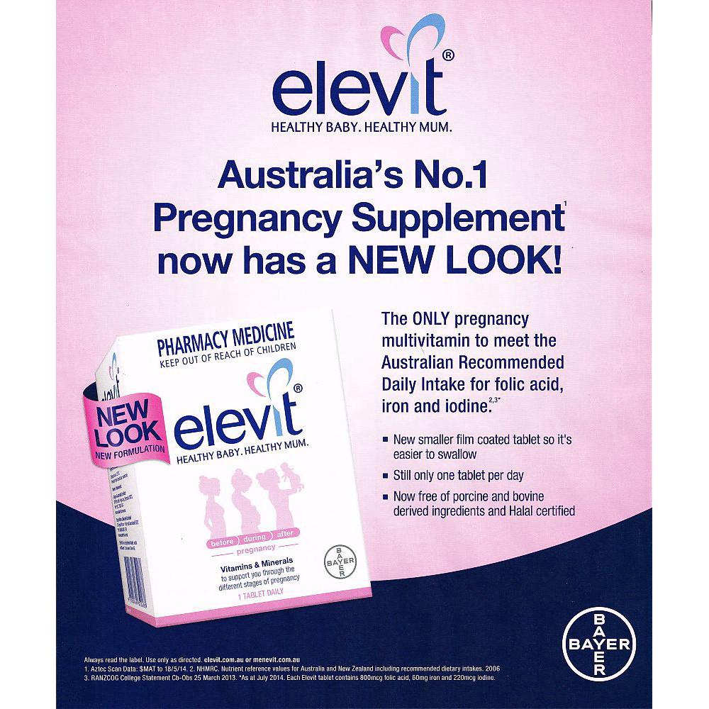 Elevit Pregnancy Multivitamin 100 Tablets Shopee Singapore