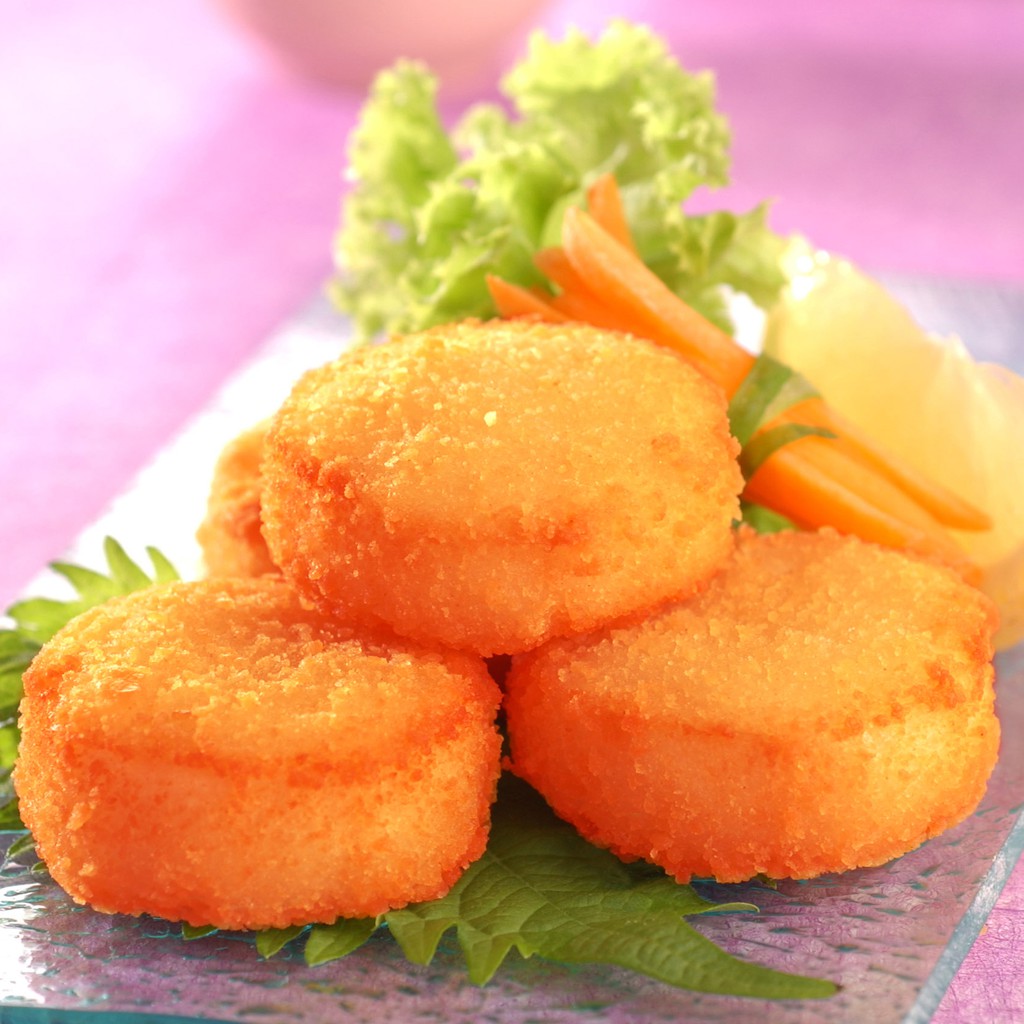 DoDo Imitation Breaded Scallop Nuggets (Orange) Frozen 220G Halal
