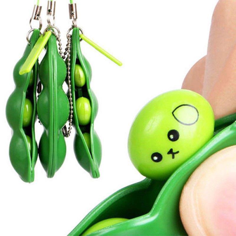 Image of Fun Beans Squishy Fidget Toy Gift Anti Stress Ball Squeeze Phone Charms Key Ring