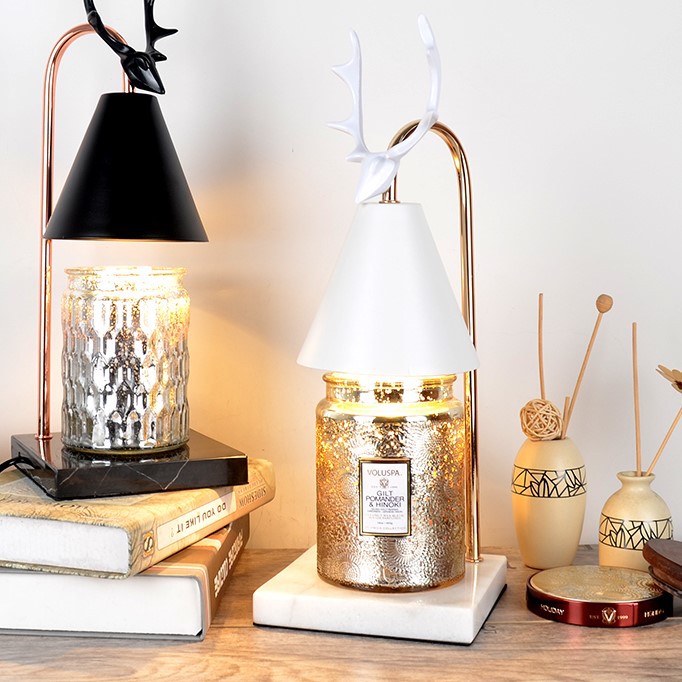 Marble Candle Warmer Lamp for Scented Candles like Yankee Candle Holder