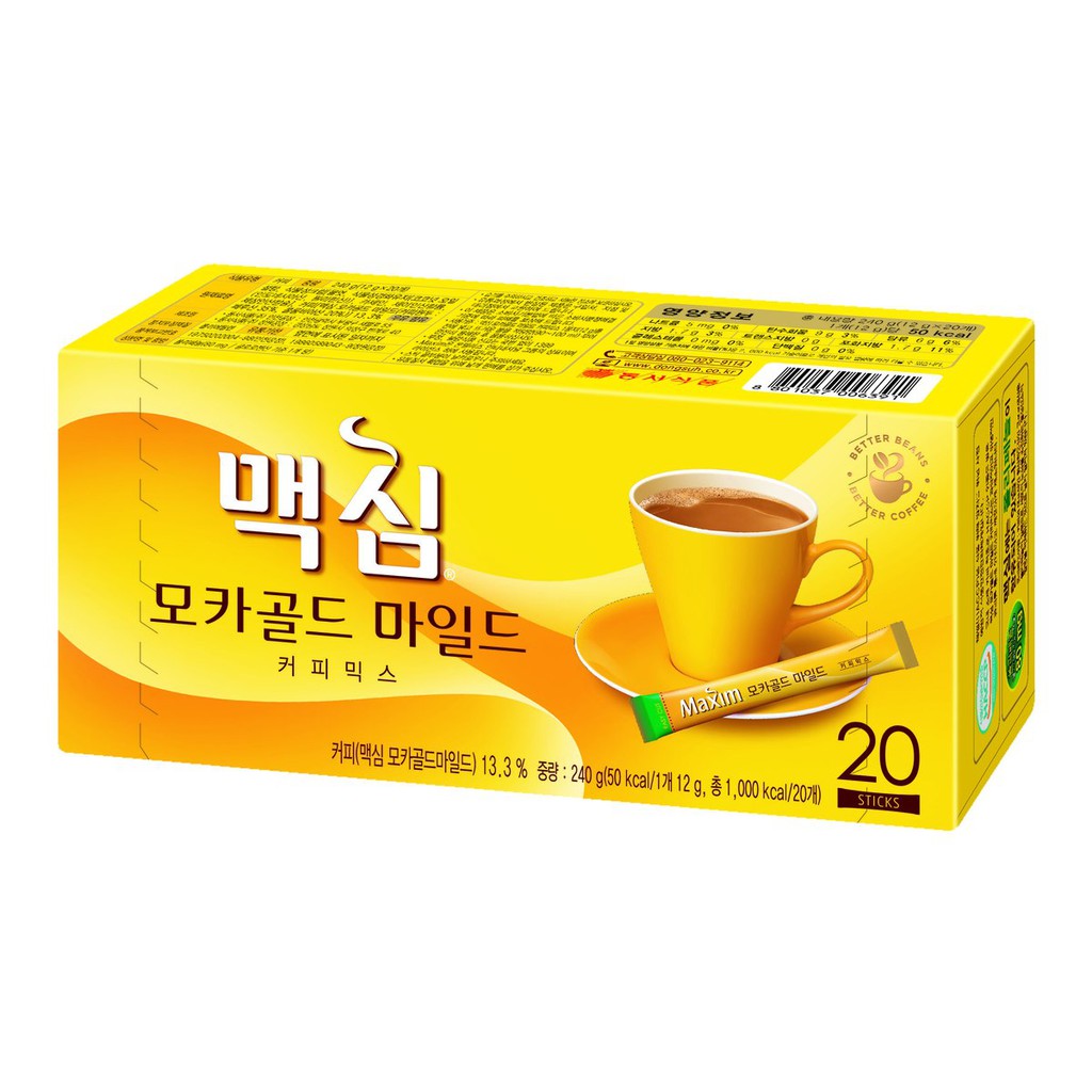  Maxim  Coffee  mix 3 in 1 20T from KOREA  mocah gold mild 