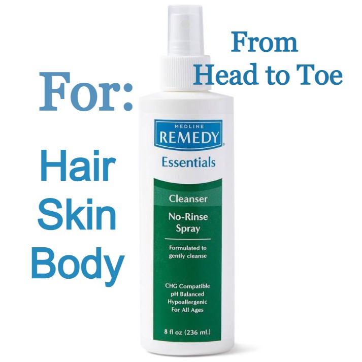 No Rinse Shampoo & Body wash Spray Cleanser for Head to Toe 236ml 8oz