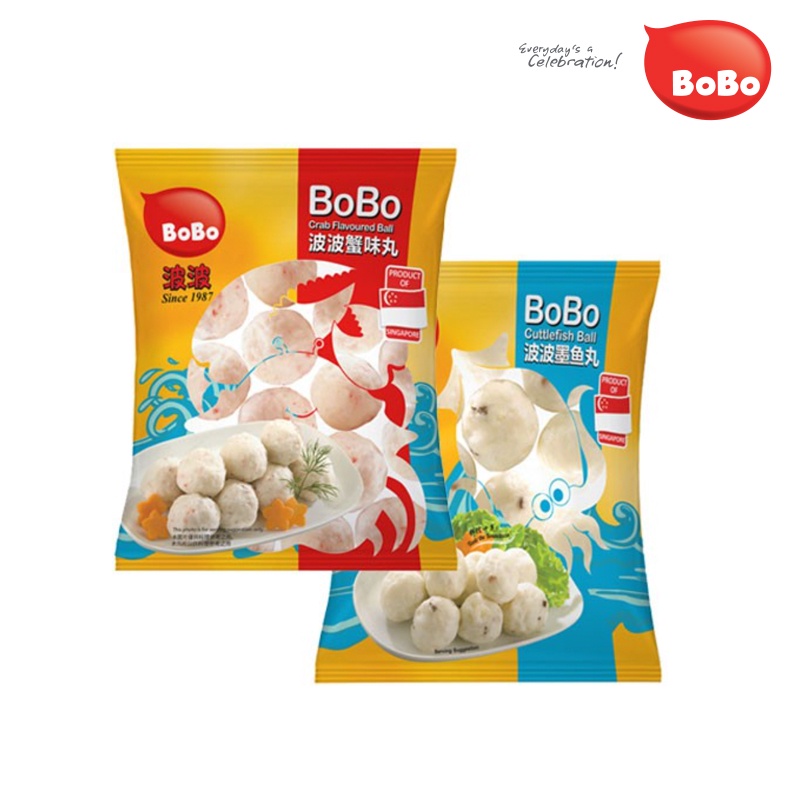 [Twin Pack] BoBo Seafood Ball Series Cuttlefish Ball / Crab Flavoured