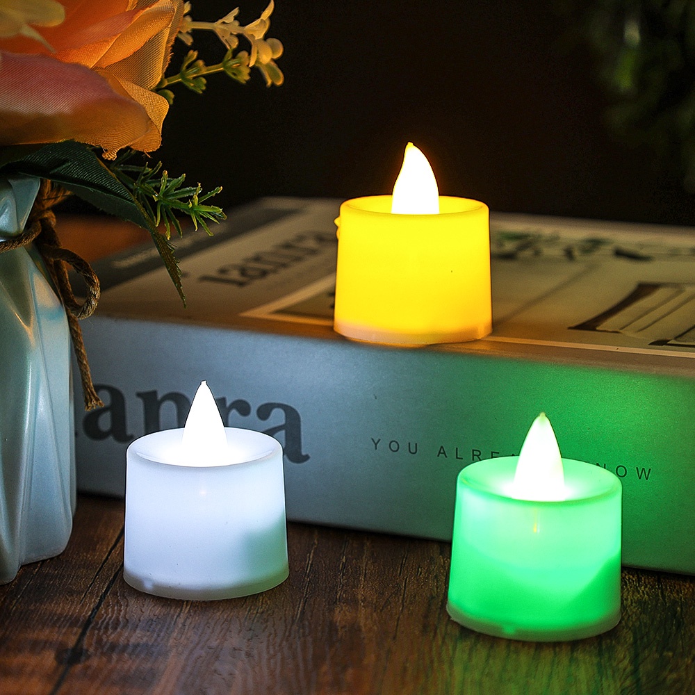Creative Flameless LED Candle Light Battery Powered Candles Tea Lamp ...