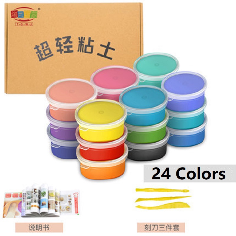36 Colors Air Dry Clays Great Present for Kids Craft HNYYZL Lightweight Soft Magic DIY Modeling Clays with Tools Stimulates Creativity & Imagination 