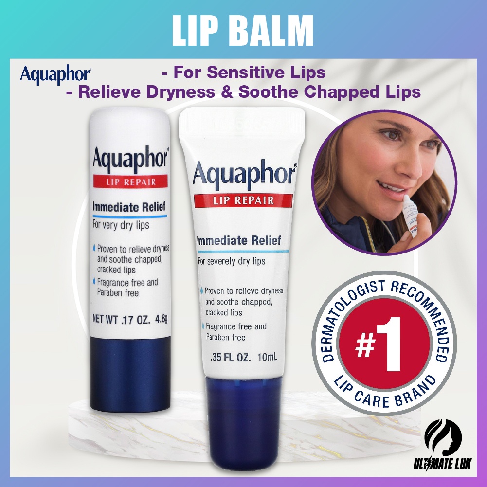 Aquaphor, Lip Repair, Immediate Relief, Fragrance Free, Shae Butter