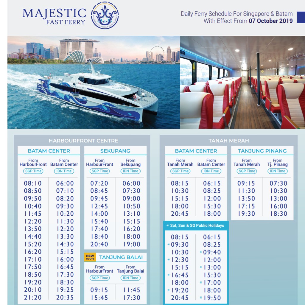 Majestic Ferry Ticket Weekday Promo Singapore Batam (Eticket