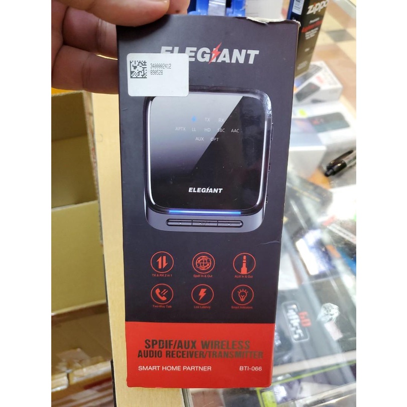 ELEGIANT 2in1 Bluetooth 5.0 Transmitter Receiver Duallink Support HD/ LL (BTI066) Display